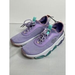 Justice Sport Kids Girls Purple Mesh Lace Up Athletic Sneakers Size 4